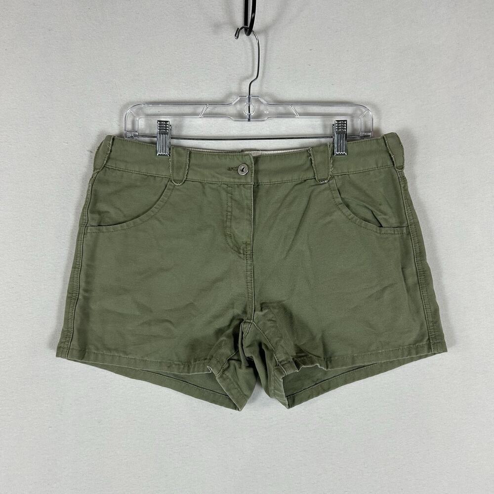 Tommy Hilfiger Casual Bermuda Shorts Womens 8 Green Chino Pockets Mid Rise 4" In